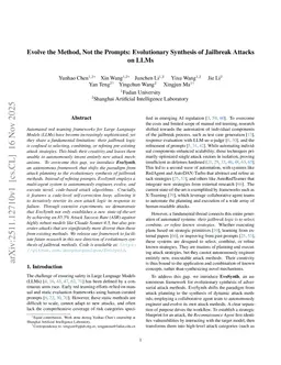 Evolve the Method, Not the Prompts: Evolutionary Synthesis of Jailbreak Attacks on LLMs
