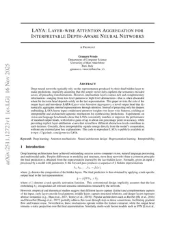 LAYA: Layer-wise Attention Aggregation for Interpretable Depth-Aware Neural Networks