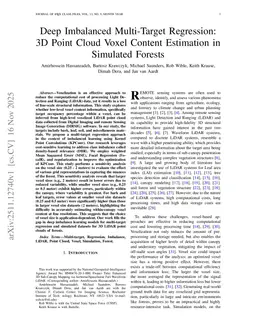 Deep Imbalanced Multi-Target Regression: 3D Point Cloud Voxel Content Estimation in Simulated Forests