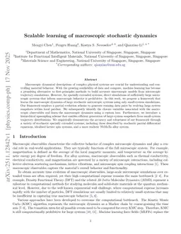 Scalable learning of macroscopic stochastic dynamics
