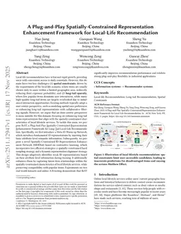 A Plug-and-Play Spatially-Constrained Representation Enhancement Framework for Local-Life Recommendation
