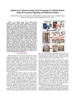 SplatSearch: Instance Image Goal Navigation for Mobile Robots using 3D Gaussian Splatting and Diffusion Models