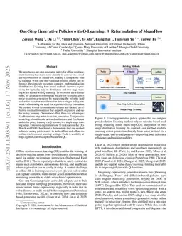 One-Step Generative Policies with Q-Learning: A Reformulation of MeanFlow