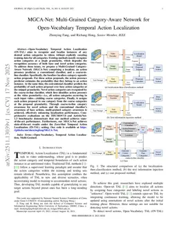 MGCA-Net: Multi-Grained Category-Aware Network for Open-Vocabulary Temporal Action Localization