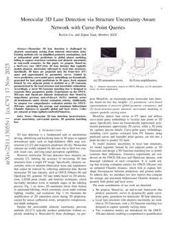 Monocular 3D Lane Detection via Structure Uncertainty-Aware Network with Curve-Point Queries