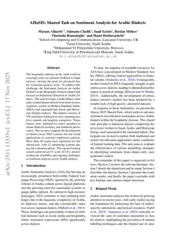 AHaSIS: Shared Task on Sentiment Analysis for Arabic Dialects