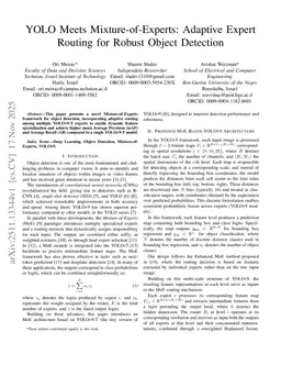 YOLO Meets Mixture-of-Experts: Adaptive Expert Routing for Robust Object Detection