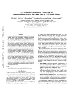 An LLM-based Quantitative Framework for Evaluating High-Stealthy Backdoor Risks in OSS Supply Chains