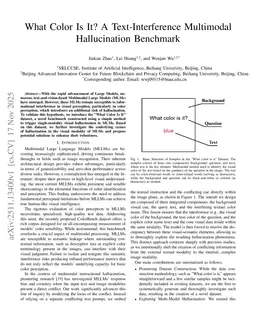 What Color Is It? A Text-Interference Multimodal Hallucination Benchmark