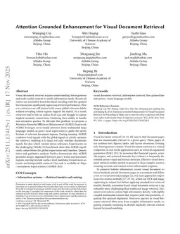 Attention Grounded Enhancement for Visual Document Retrieval
