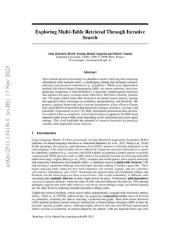 Exploring Multi-Table Retrieval Through Iterative Search