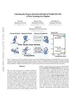 Unlocking the Forgery Detection Potential of Vanilla MLLMs: A Novel Training-Free Pipeline
