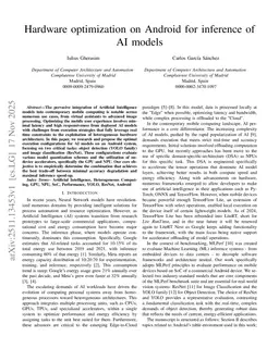 Hardware optimization on Android for inference of AI models