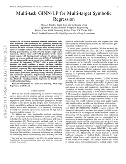Multi-task GINN-LP for Multi-target Symbolic Regression