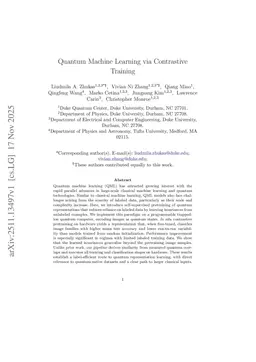 Quantum Machine Learning via Contrastive Training