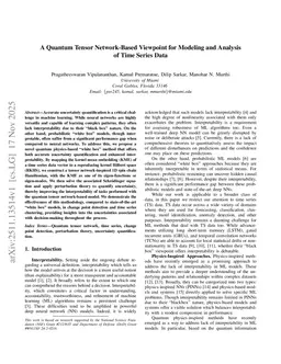 A Quantum Tensor Network-Based Viewpoint for Modeling and Analysis of Time Series Data