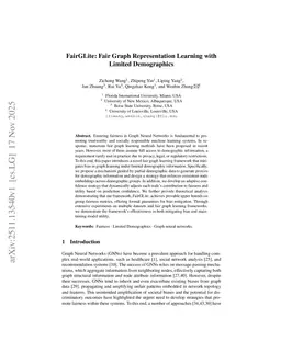 Fairness-Aware Graph Representation Learning with Limited Demographic Information