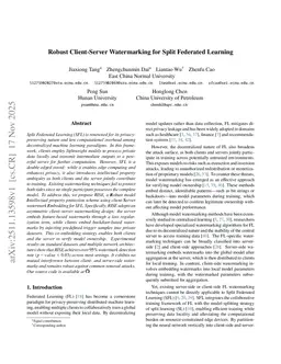 Robust Client-Server Watermarking for Split Federated Learning