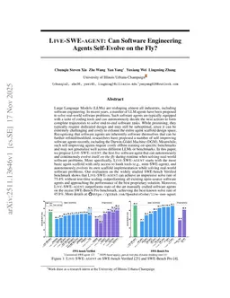 Live-SWE-agent: Can Software Engineering Agents Self-Evolve on the Fly?