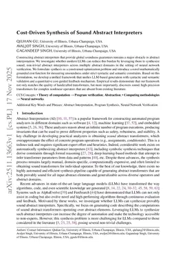 Cost-Driven Synthesis of Sound Abstract Interpreters