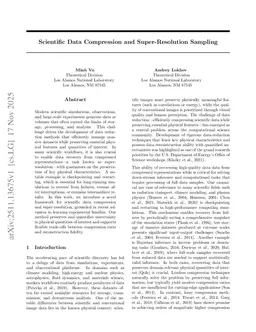 Scientific Data Compression and Super-Resolution Sampling