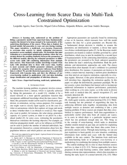 Cross-Learning from Scarce Data via Multi-Task Constrained Optimization