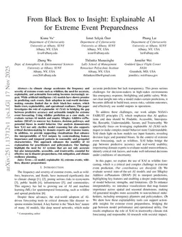 From Black Box to Insight: Explainable AI for Extreme Event Preparedness