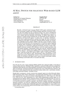 AI Kill Switch for malicious web-based LLM agent