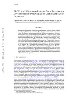PROF: An LLM-based Reward Code Preference Optimization Framework for Offline Imitation Learning