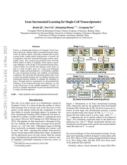 Gene Incremental Learning for Single-Cell Transcriptomics