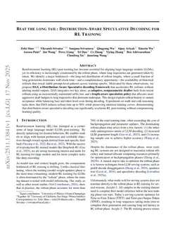 Beat the long tail: Distribution-Aware Speculative Decoding for RL Training