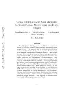 Causal computations in Semi Markovian Structural Causal Models using divide and conquer