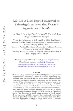 SAM-MI: A Mask-Injected Framework for Enhancing Open-Vocabulary Semantic Segmentation with SAM