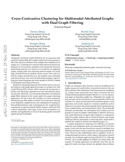 Cross-Contrastive Clustering for Multimodal Attributed Graphs with Dual Graph Filtering