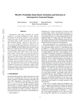 PRADA: Probability-Ratio-Based Attribution and Detection of Autoregressive-Generated Images