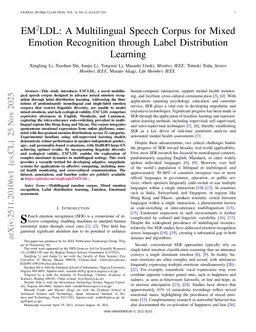 EM2LDL: A Multilingual Speech Corpus for Mixed Emotion Recognition through Label Distribution Learning