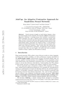 AdaCap: An Adaptive Contrastive Approach for Small-Data Neural Networks