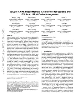 Beluga: A CXL-Based Memory Architecture for Scalable and Efficient LLM KVCache Management