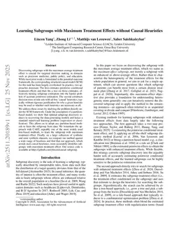 Learning Subgroups with Maximum Treatment Effects without Causal Heuristics