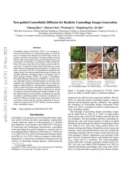 Text-guided Controllable Diffusion for Realistic Camouflage Images Generation