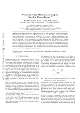 Communication-Efficient Learning for Satellite Constellations