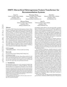 HHFT: Hierarchical Heterogeneous Feature Transformer for Recommendation Systems