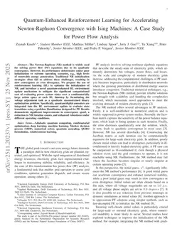 Quantum-Enhanced Reinforcement Learning for Accelerating Newton-Raphson Convergence with Ising Machines: A Case Study for Power Flow Analysis