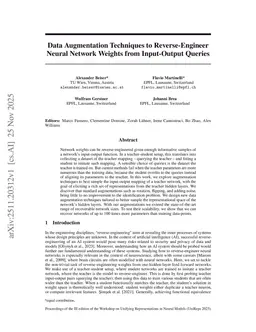 Data Augmentation Techniques to Reverse-Engineer Neural Network Weights from Input-Output Queries