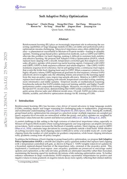 Soft Adaptive Policy Optimization