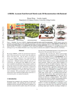 AMB3R: Accurate Feed-forward Metric-scale 3D Reconstruction with Backend