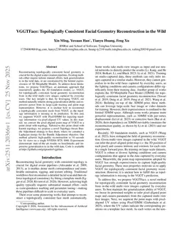 VGGTFace: Topologically Consistent Facial Geometry Reconstruction in the Wild