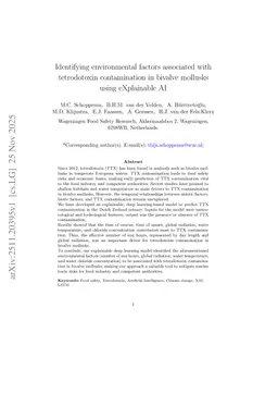 Identifying environmental factors associated with tetrodotoxin contamination in bivalve mollusks using eXplainable AI