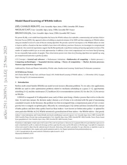 Model-Based Learning of Whittle indices