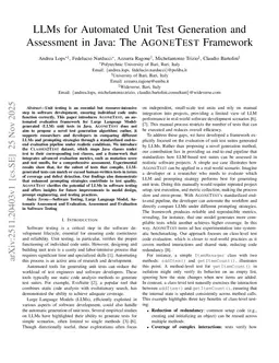 LLMs for Automated Unit Test Generation and Assessment in Java: The AgoneTest Framework
